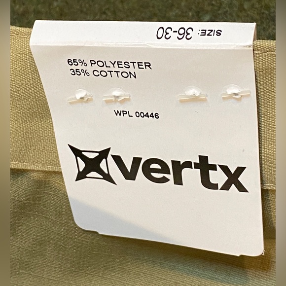 NEW Vertx Tac Pant, Men’s 36 Waist 30 Inseam,Desert Tan,65% Polyester 35% Cotton - Picture 6 of 6